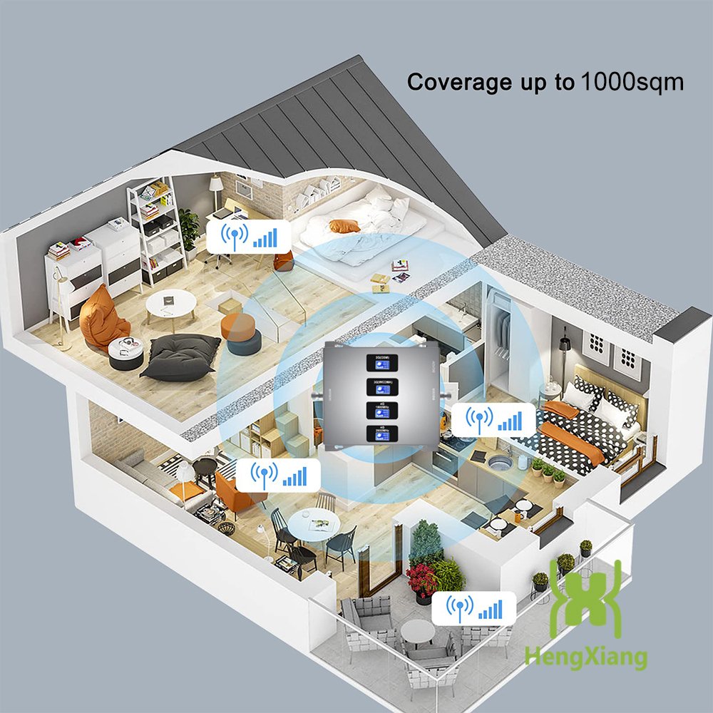 Top sale 2G 3G 4G Booster Four band 850 900 1800 2100mhz Mobile Network booster internet networks internet networks